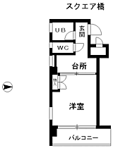 愛知県名古屋市中区橘１丁目（賃貸マンション1K・6階・19.00㎡） その2