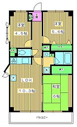 プラザ・サン・タナカ7号館 3LDKの間取図画像