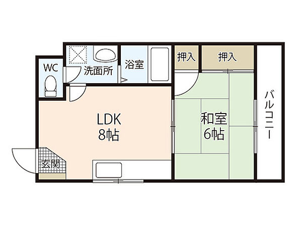 谷本レジデンス ｜広島県広島市西区南観音7丁目(賃貸マンション1LDK・2階・32.00㎡)の写真 その2