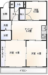 ラ・コンシェル柴周 4階3LDKの間取り