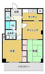 サンフォレスト 2DKの間取図画像