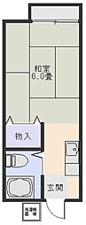 三丸ハイツ 1Kの間取図画像
