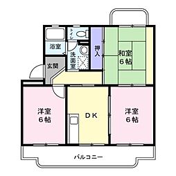 グランドメゾン・おゆみ 1階3DKの間取り