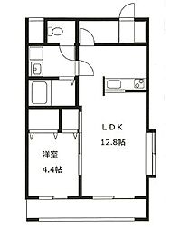 Bloom3 1LDKの間取図画像