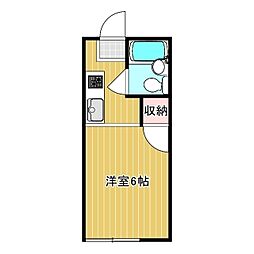 ベルハイツ ワンルームの間取図画像
