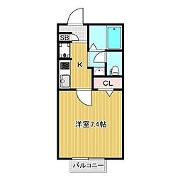 サニーレジデンス戸塚 1Kの間取図画像