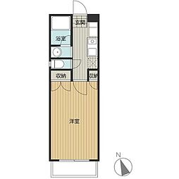 カサブリック 1Kの間取図画像