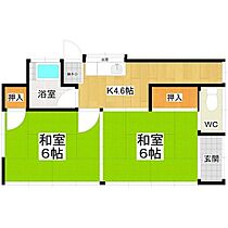 嵜住宅  ｜ 茨城県土浦市生田町（賃貸一戸建2K・--・37.19㎡） その2