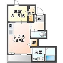 雫VI 102 ｜ 茨城県稲敷郡阿見町鈴木（賃貸アパート1LDK・1階・33.67㎡） その2