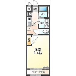 Ｌｉｍｎｅ（リムネー） 1階1Kの間取り