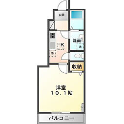 ルミナス　スカイ 1階1Kの間取り