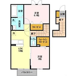 ＦＥＲＩＯ（フェリオ） 2階2LDKの間取り