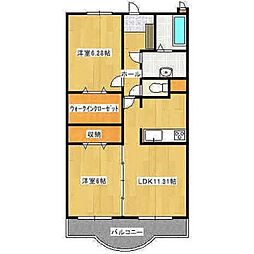 エテルノ・ティエラII 2階2LDKの間取り