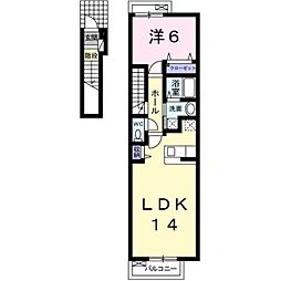 エムズサニーガーデン3 1LDKの間取図画像