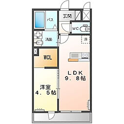 Solaris (ソラリス) 1LDKの間取図画像