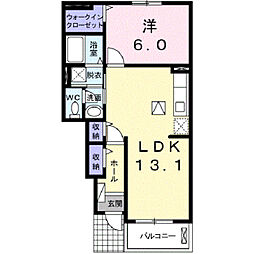 セントラル・アヴェニューB 1LDKの間取図画像