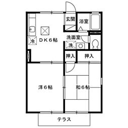 はなみずき 2DKの間取図画像