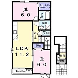 ドルチェカーサ3 2LDKの間取図画像
