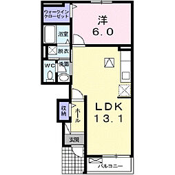グレースレジデンス壱番館 1LDKの間取図画像