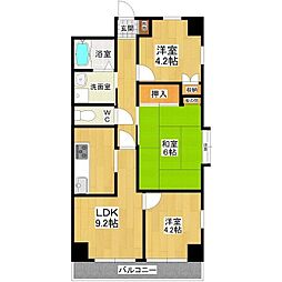 ロイヤルコート和光 3LDKの間取図画像