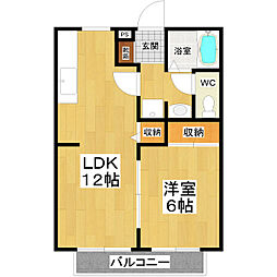 サンライフ塚田 1LDKの間取図画像