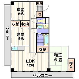 ロイヤルガーデン真鍋 3LDKの間取図画像