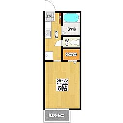 ハイツカタオカ 1Kの間取図画像