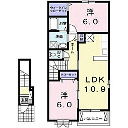 アイレジデンス1番館 2LDKの間取図画像