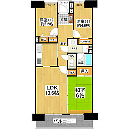 アルモニー土浦 3LDKの間取図画像