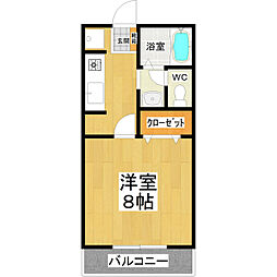 プルミエ 1Kの間取図画像