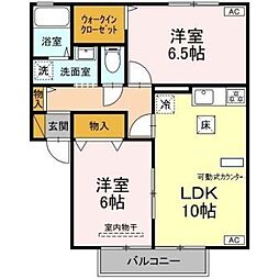 ボヌールA 2LDKの間取図画像