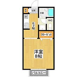 フレグランス・イーグル 1Kの間取図画像