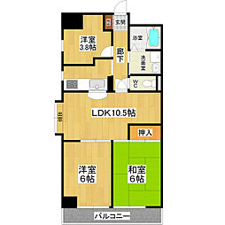 ロイヤルコート和光 3LDKの間取図画像
