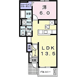 フィオーレ・M 1LDKの間取図画像