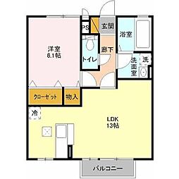 グランドソレーユ.S 1LDKの間取図画像