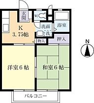 ハタハイツＡ 0201 ｜ 茨城県石岡市石岡（賃貸アパート2K・2階・35.85㎡） その2