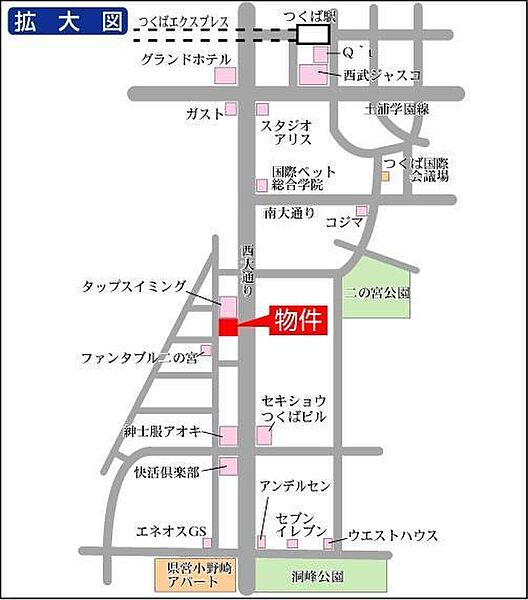 プロシード筑波学園都市 0703｜茨城県つくば市二の宮3丁目(賃貸マンション3LDK・7階・80.61㎡)の写真 その3