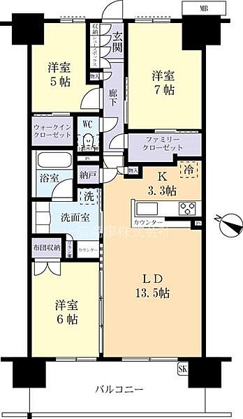 メイツつくば1307号室 1307｜茨城県つくば市吾妻1丁目(賃貸マンション3LDK・13階・80.60㎡)の写真 その1