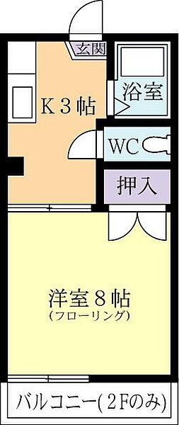 ハイツセピア 0203｜茨城県つくば市春日2丁目(賃貸アパート1K・2階・24.70㎡)の写真 その2