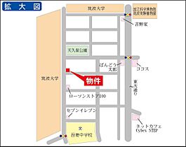 カサグランデ 0208 ｜ 茨城県つくば市天久保2丁目（賃貸マンション1K・2階・25.00㎡） その3