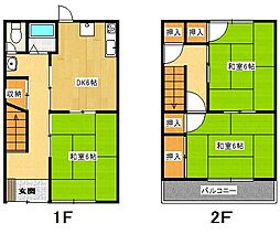 コーポ近松 1階3DKの間取り