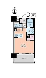 フロンティアききつII 1階ワンルームの間取り
