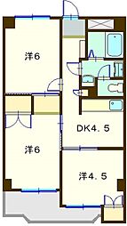 ハイツイーストサイド 3DKの間取図画像