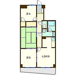 MKマンション第三 3LDKの間取図画像