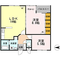 アベニール布瀬 301 ｜ 富山県富山市布瀬本町（賃貸マンション2LDK・3階・62.32㎡） その2