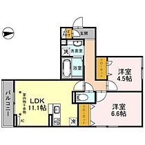 Happiness・fortress 302 ｜ 富山県富山市黒崎（賃貸アパート2LDK・3階・54.89㎡） その2