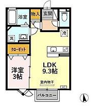 アスターハイツ 108 ｜ 富山県富山市粟島町1丁目（賃貸アパート1LDK・1階・31.88㎡） その2