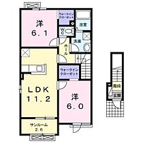 ニューシティ鍋田 201 ｜ 富山県富山市鍋田（賃貸アパート2LDK・2階・61.96㎡） その2