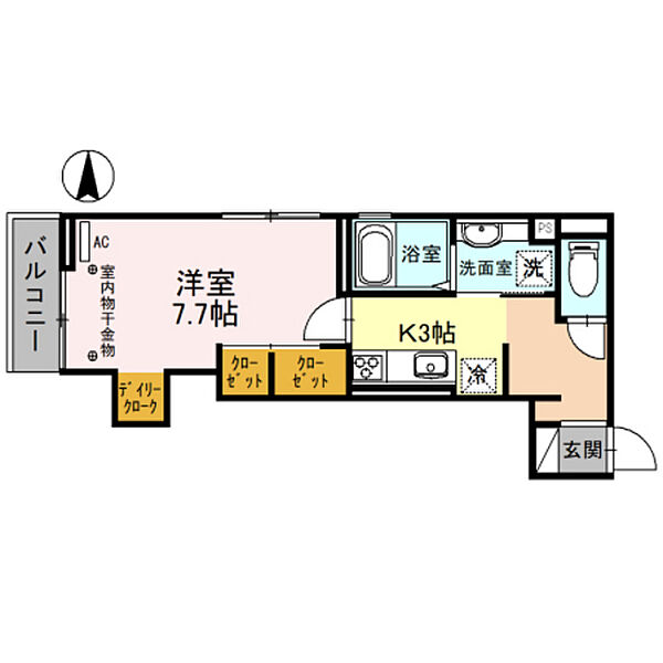 グランドコート堤町 307｜富山県富山市堤町通り1丁目(賃貸アパート1K・3階・32.40㎡)の写真 その2