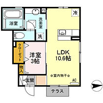 フィオーレ 102 ｜ 富山県富山市荒川新町（賃貸アパート1LDK・2階・36.14㎡） その2